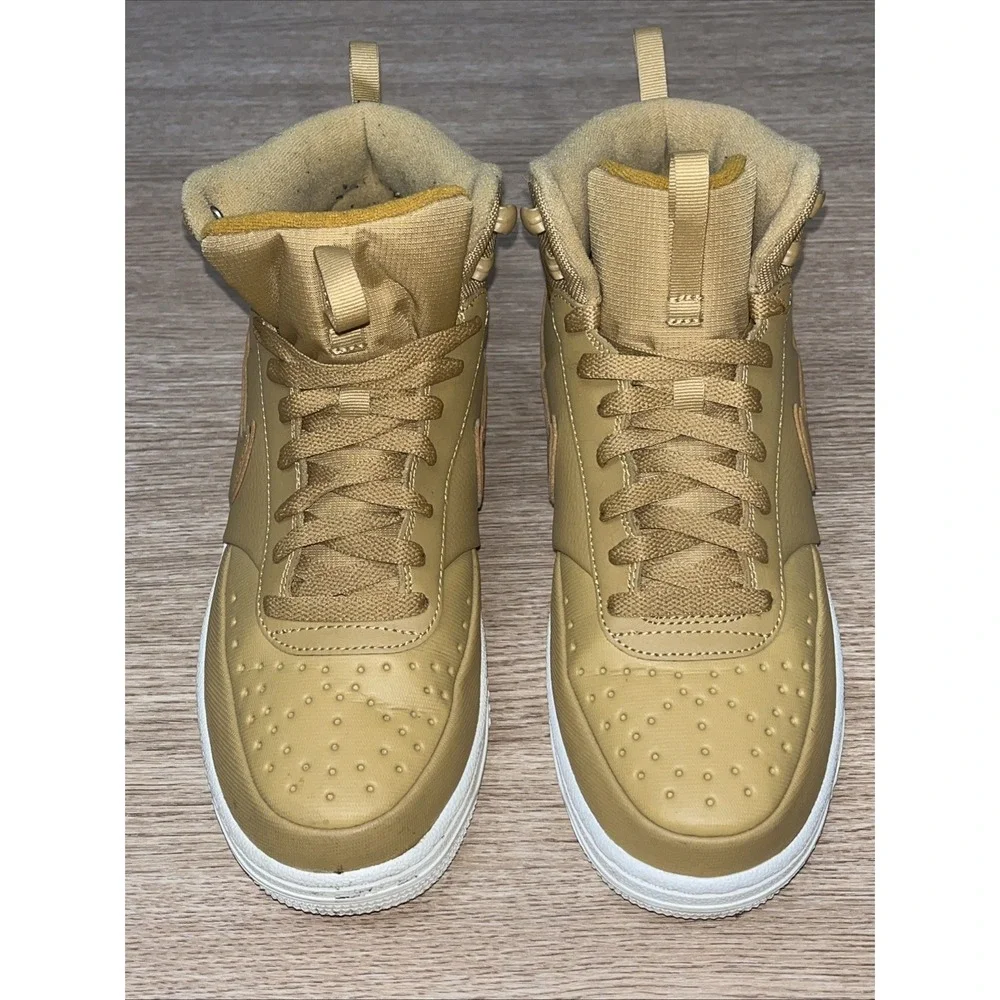 Nike Court Borough Mid 2 Wheat Brown Mens Size 8 Boots DR7882-700